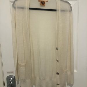Cream Tory Burch Cardigan